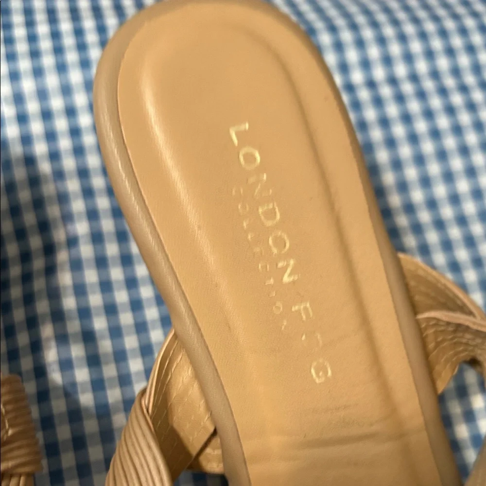 Tan Braided Strap Sandals London Fog